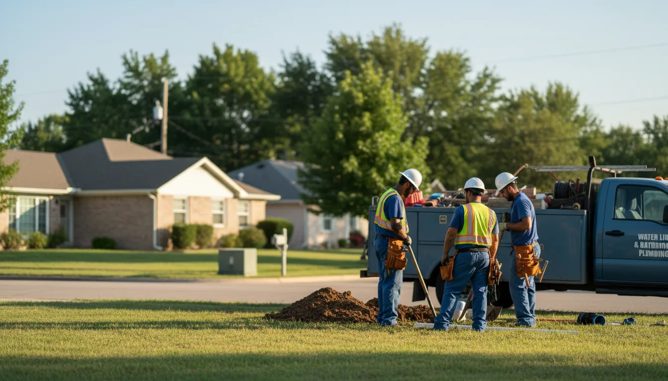 Residential water line and bathroom plumbing service in Saint Clair, MO